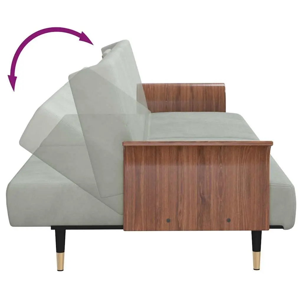 Sofa Bed with Adjustable Backrest and USB Charging