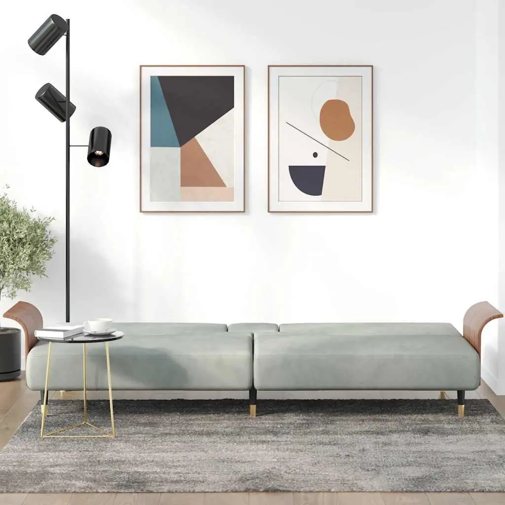 Sofa Bed with Adjustable Backrest and USB Charging