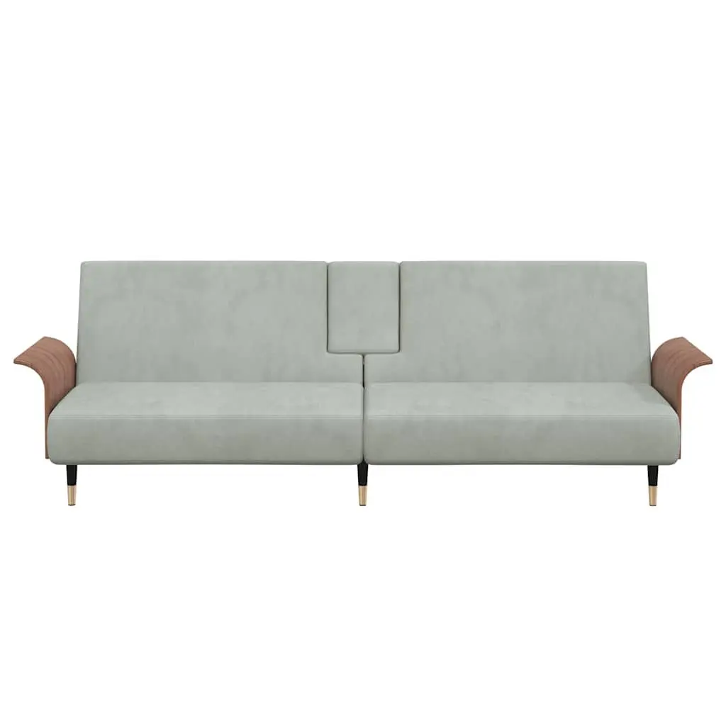 Sofa Bed with Adjustable Backrest and USB Charging