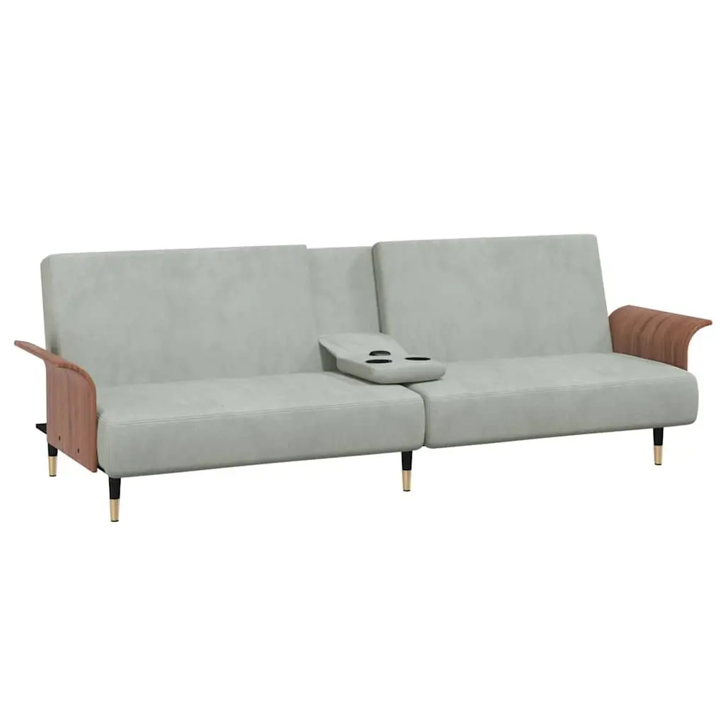 Sofa Bed with Adjustable Backrest and USB Charging