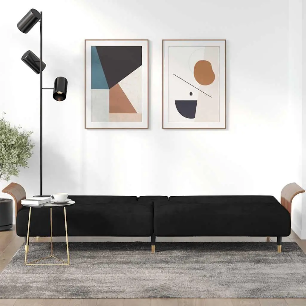 Sofa Bed with Foldable Tea Table and USB Ports