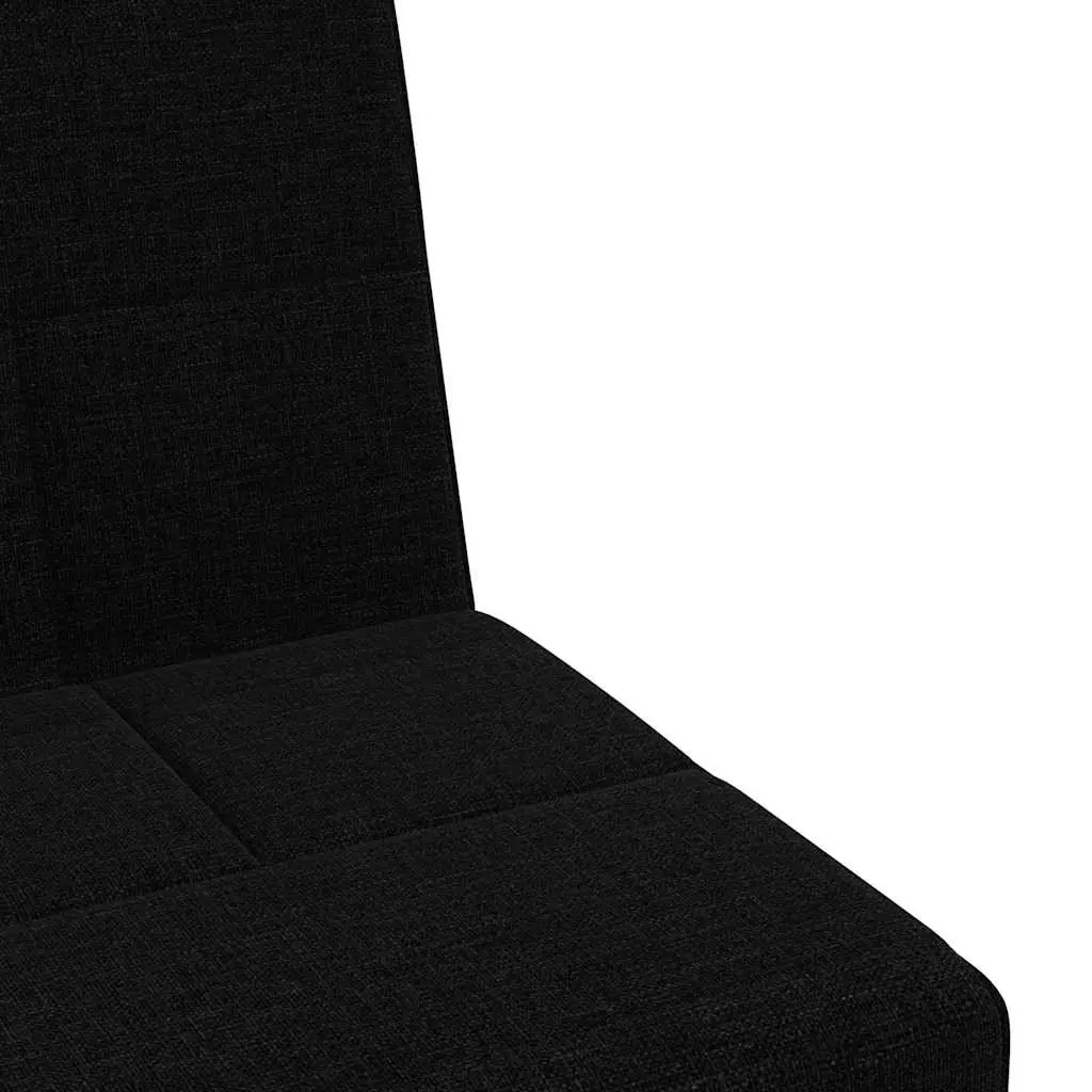 Adjustable Black Fabric Sofa Bed with USB Charging