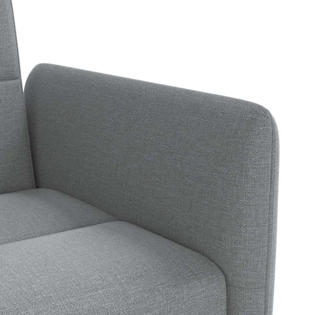 Adjustable Grey Sofa Bed with Cup Holders and USB Ports