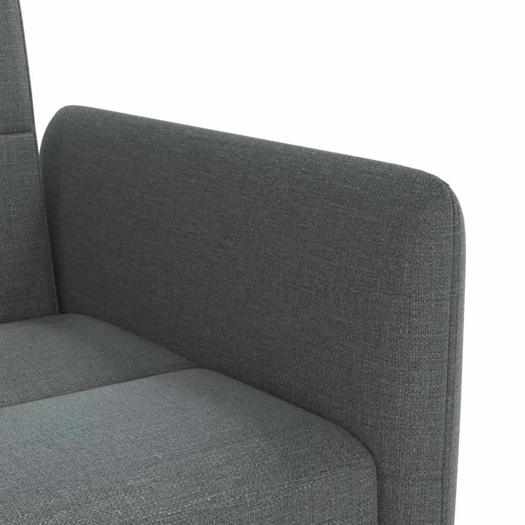 Adjustable Sofa Bed with Cup Holders and USB Ports in Grey