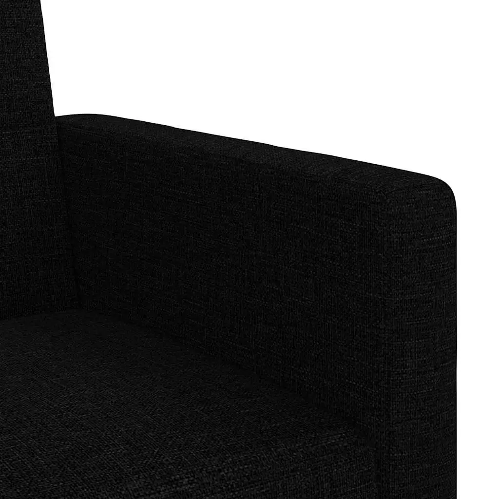 Adjustable Black Fabric Sofa Bed with Strong Frame