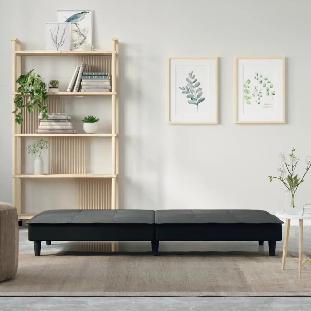 Grey Fabric Sofa Bed with Adjustable Backrest
