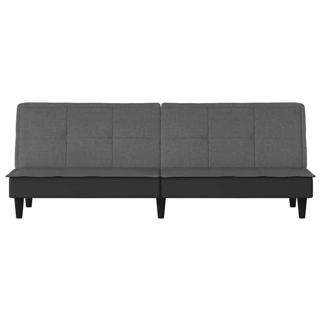 Grey Fabric Sofa Bed with Adjustable Backrest