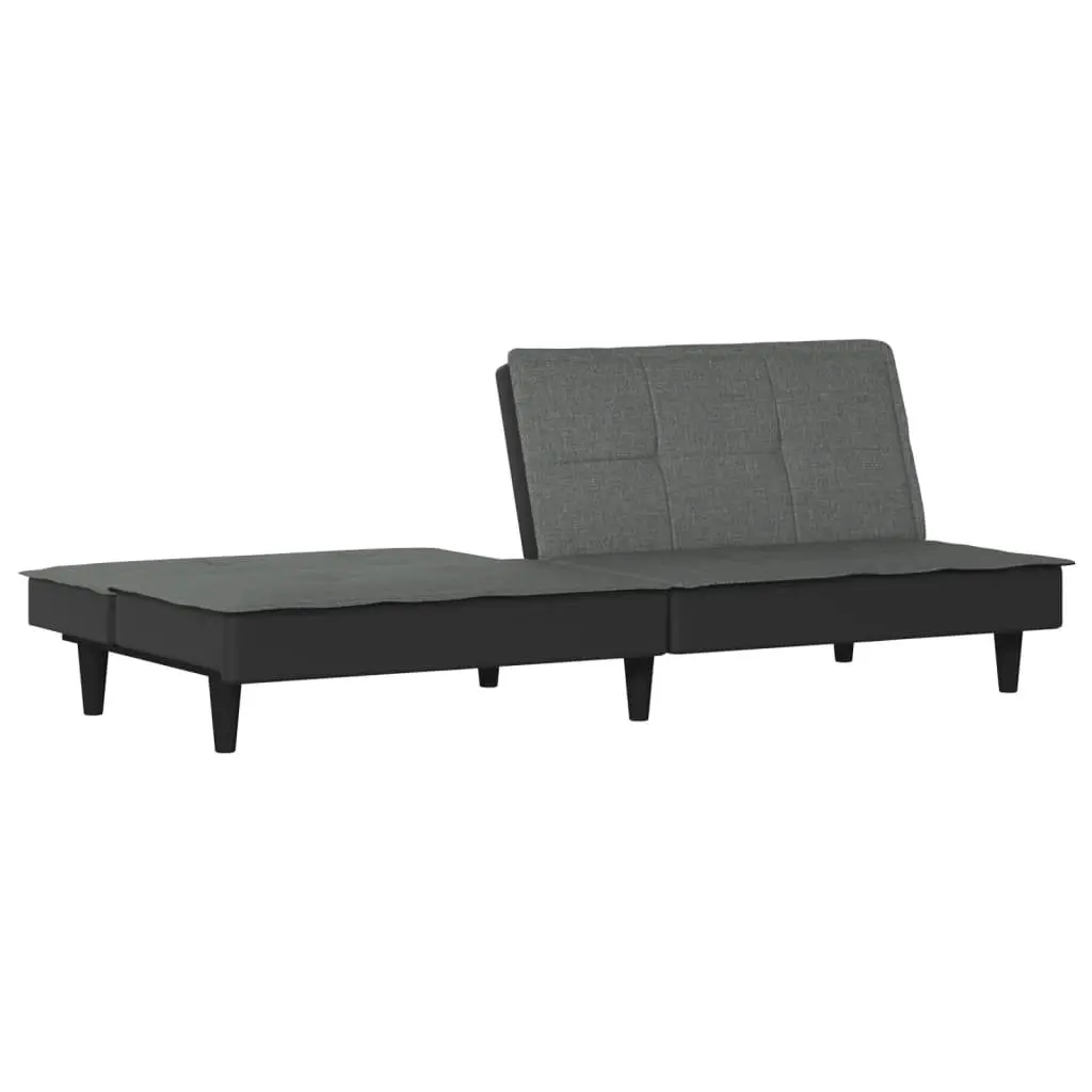 Grey Fabric Sofa Bed with Adjustable Backrest