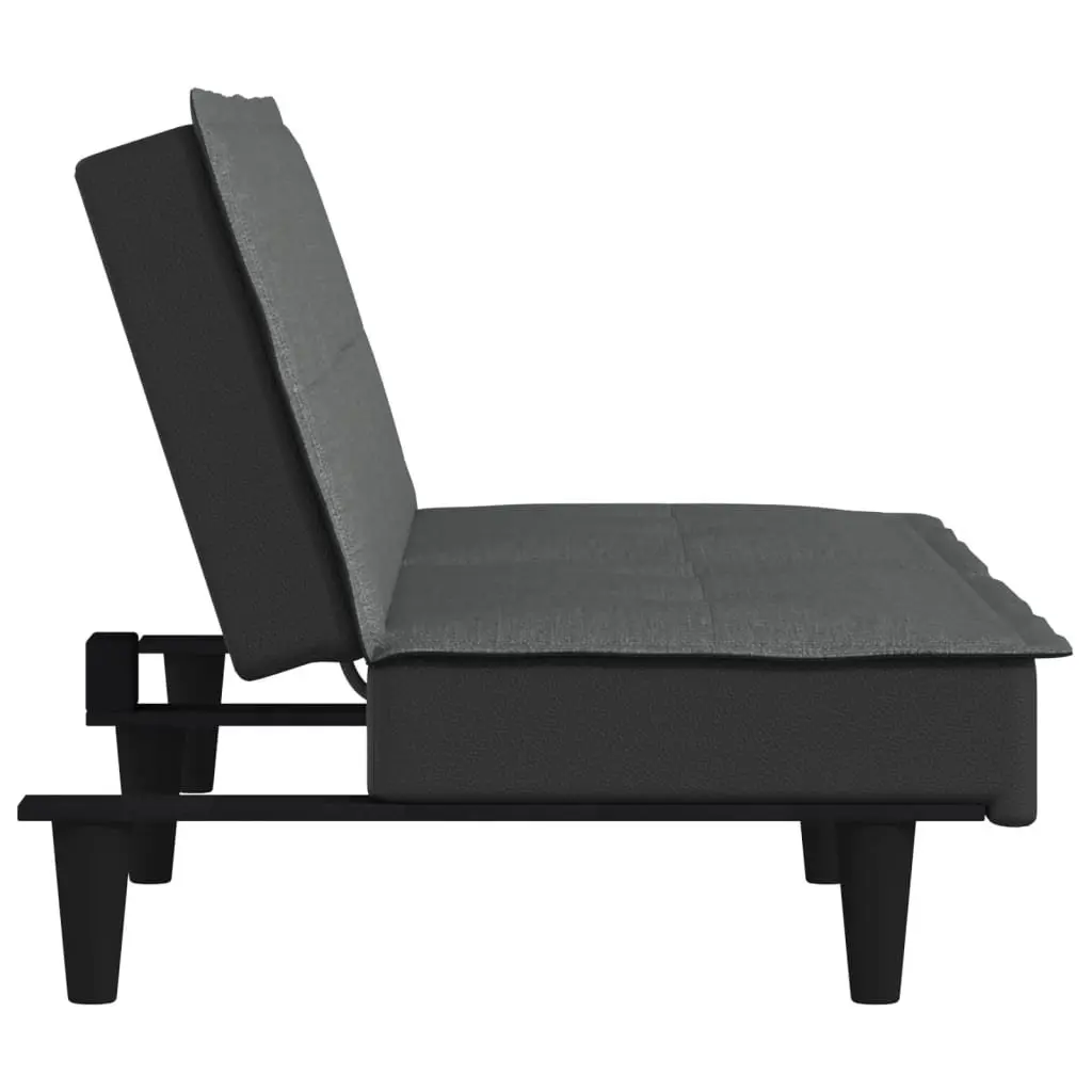 Grey Fabric Sofa Bed with Adjustable Backrest