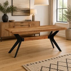 Industrial Style Dining Bench 110x40x46 cm Solid Wood