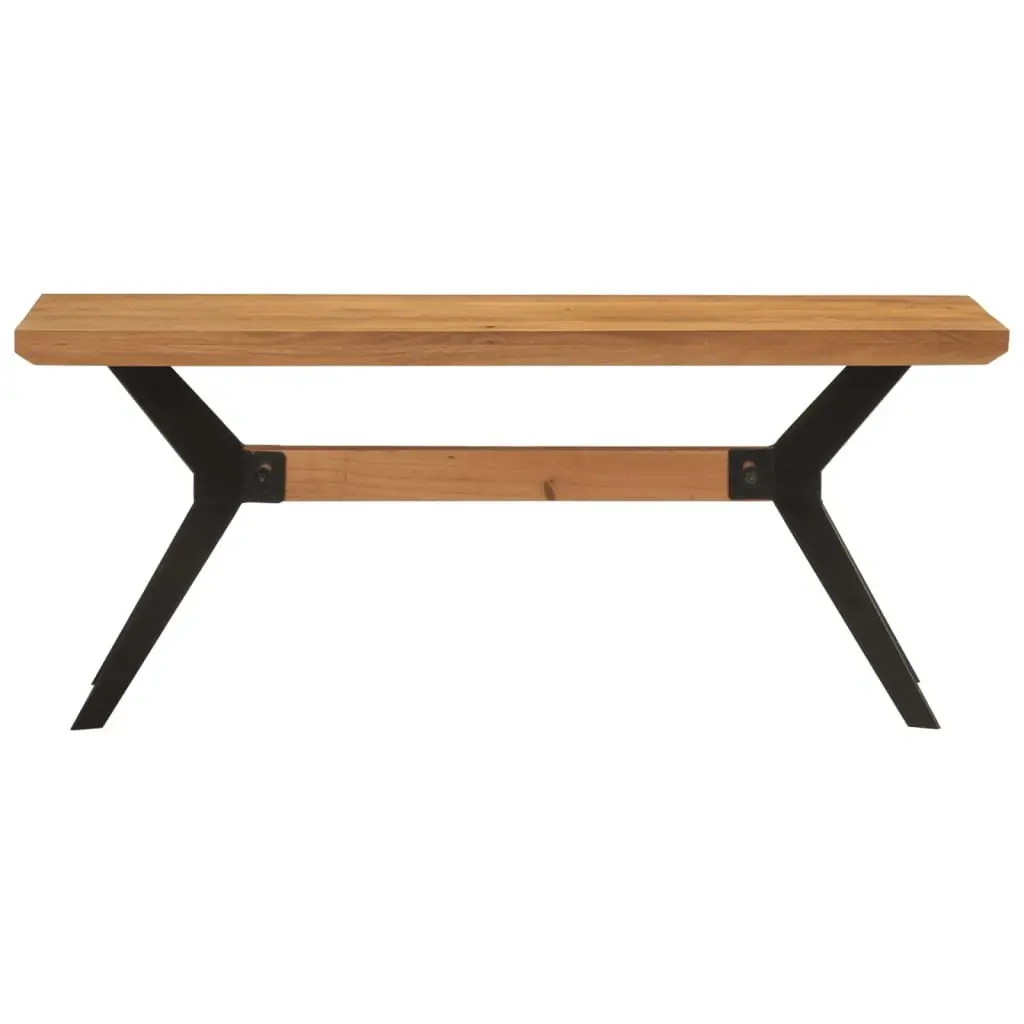 Industrial Style Dining Bench 110x40x46 cm Solid Wood