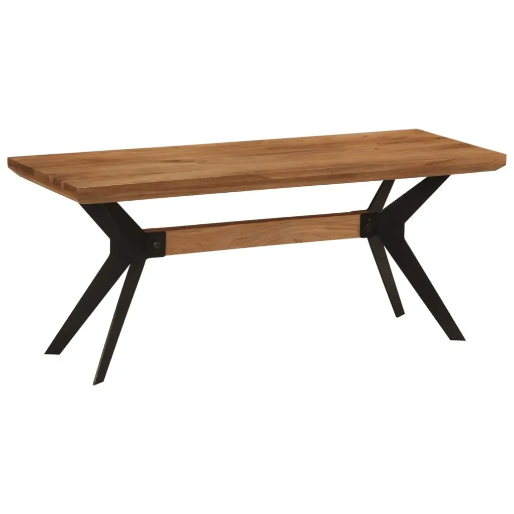Industrial Style Dining Bench 110x40x46 cm Solid Wood