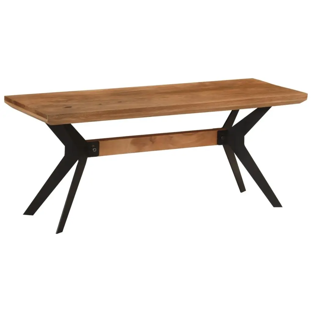 Industrial Style Dining Bench 110x40x46 cm Solid Wood
