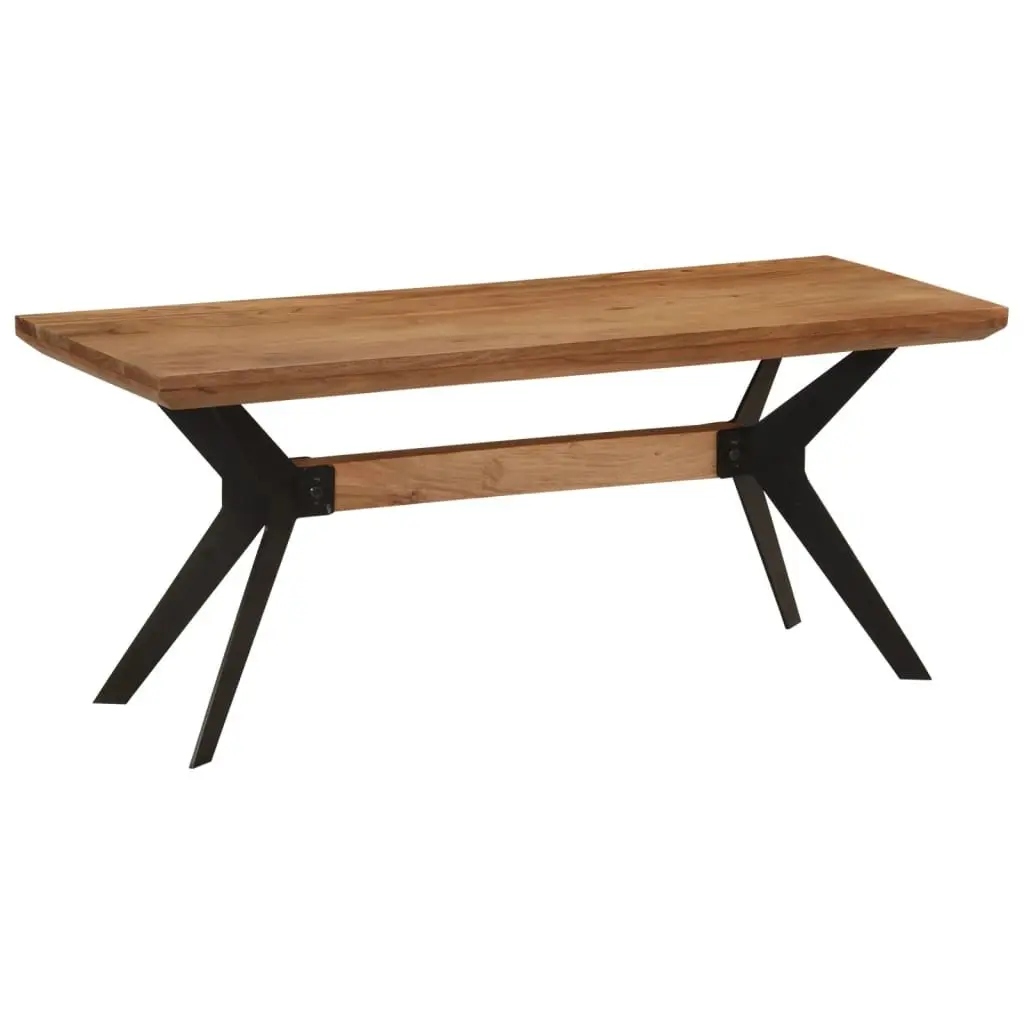 Industrial Style Dining Bench 110x40x46 cm Solid Wood