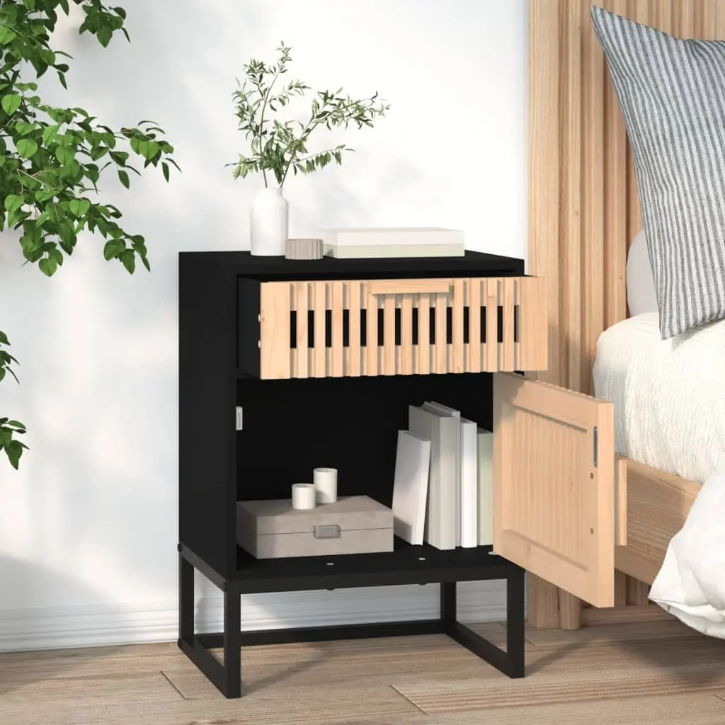Bedside Cabinets 2 pcs Black 40x30x55.5 cm Scandinavian Storage Nightstand