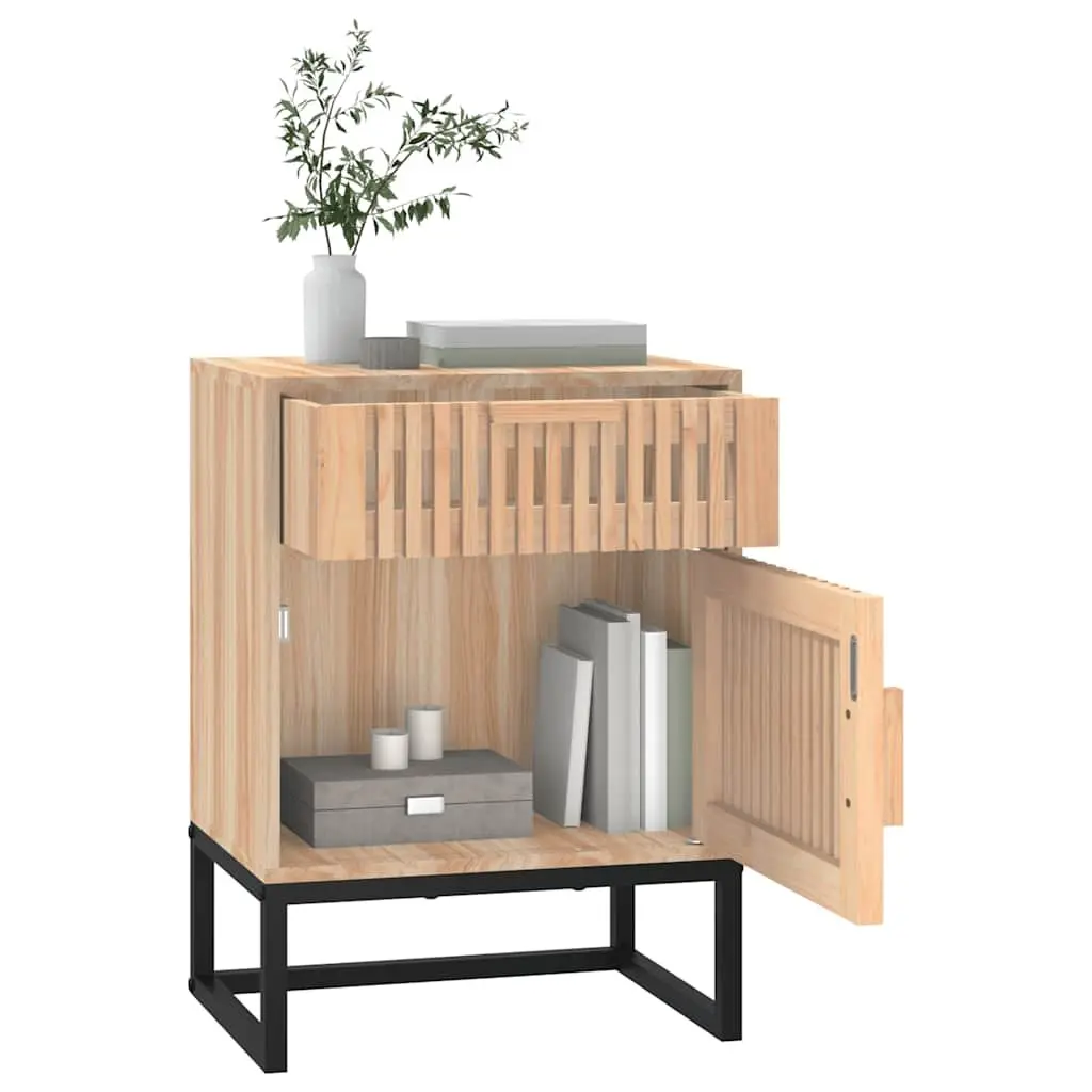 Bedside Cabinets Engineered Wood Brown 2 Piece Nightstand Storage