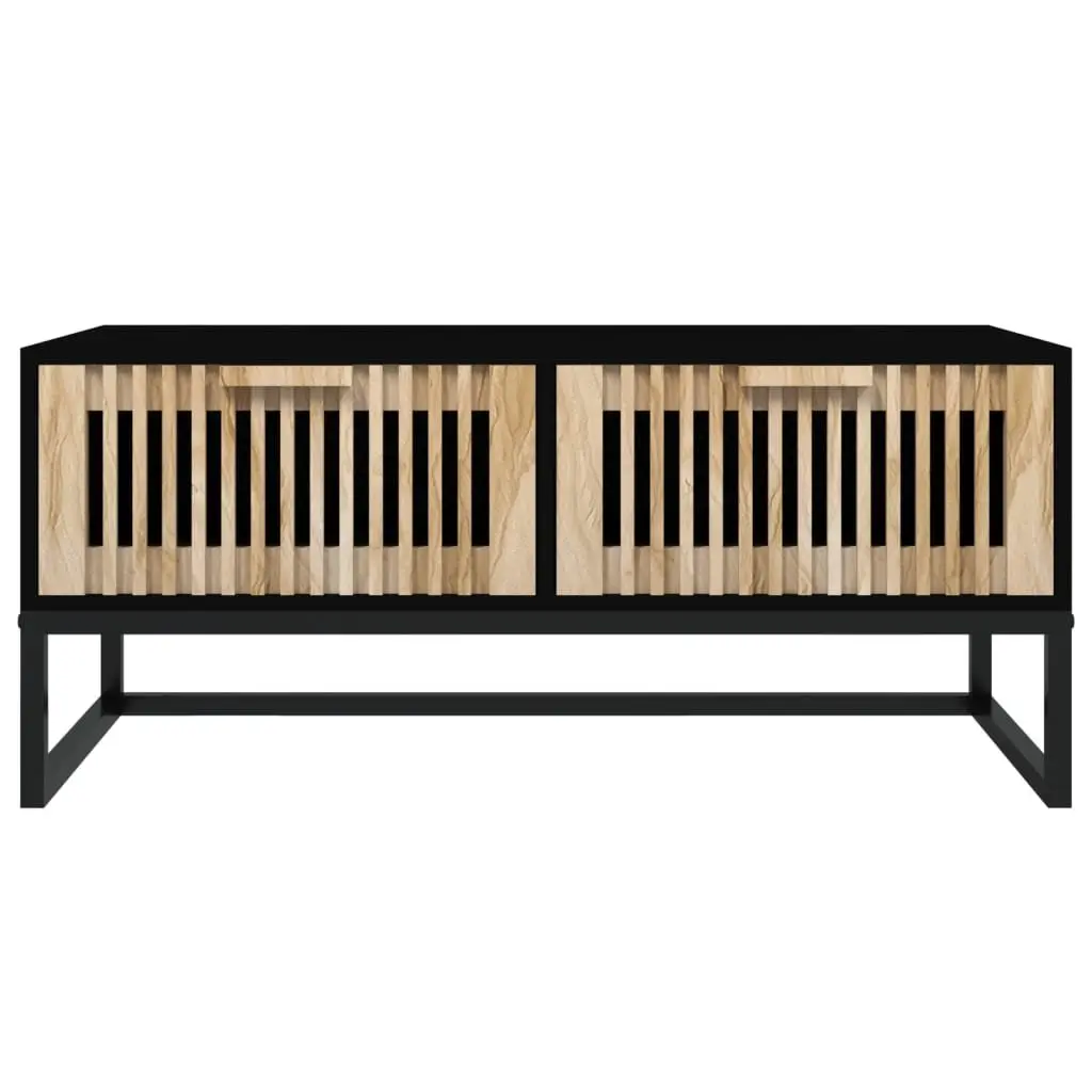 Black Coffee Table with 2 Storage Drawers