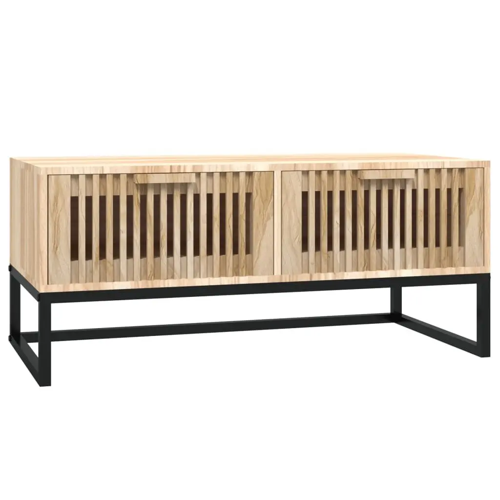 Coffee Table with Storage Drawers in Brown