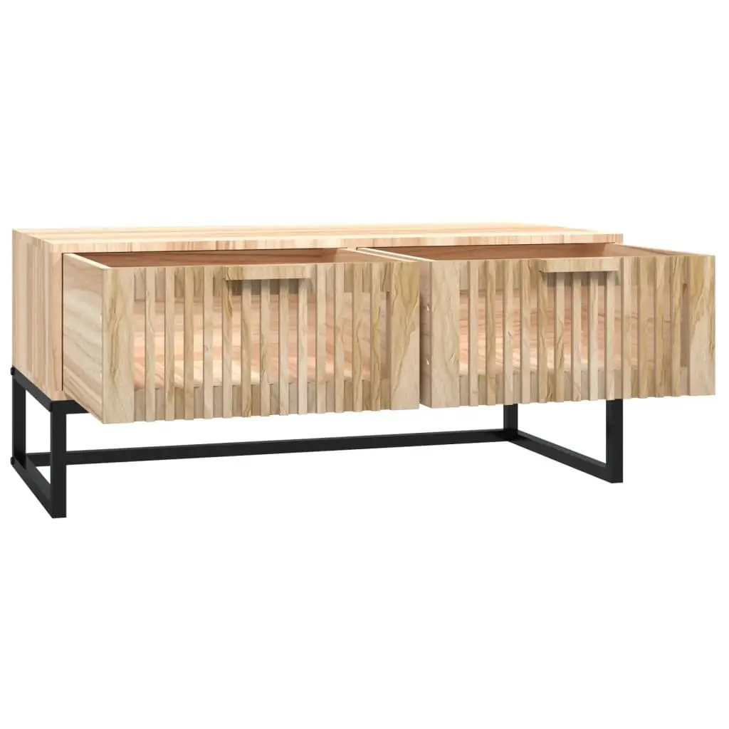Coffee Table with Storage Drawers in Brown