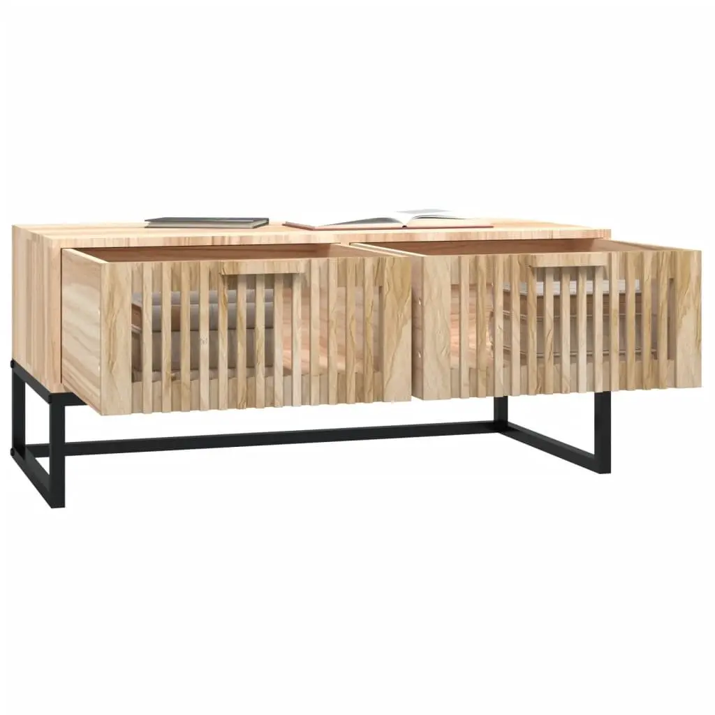 Coffee Table with Storage Drawers in Brown