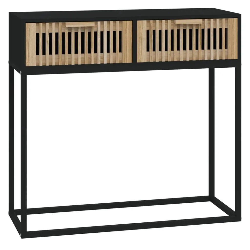 Black Console Table 80x30x75 cm for Hallway