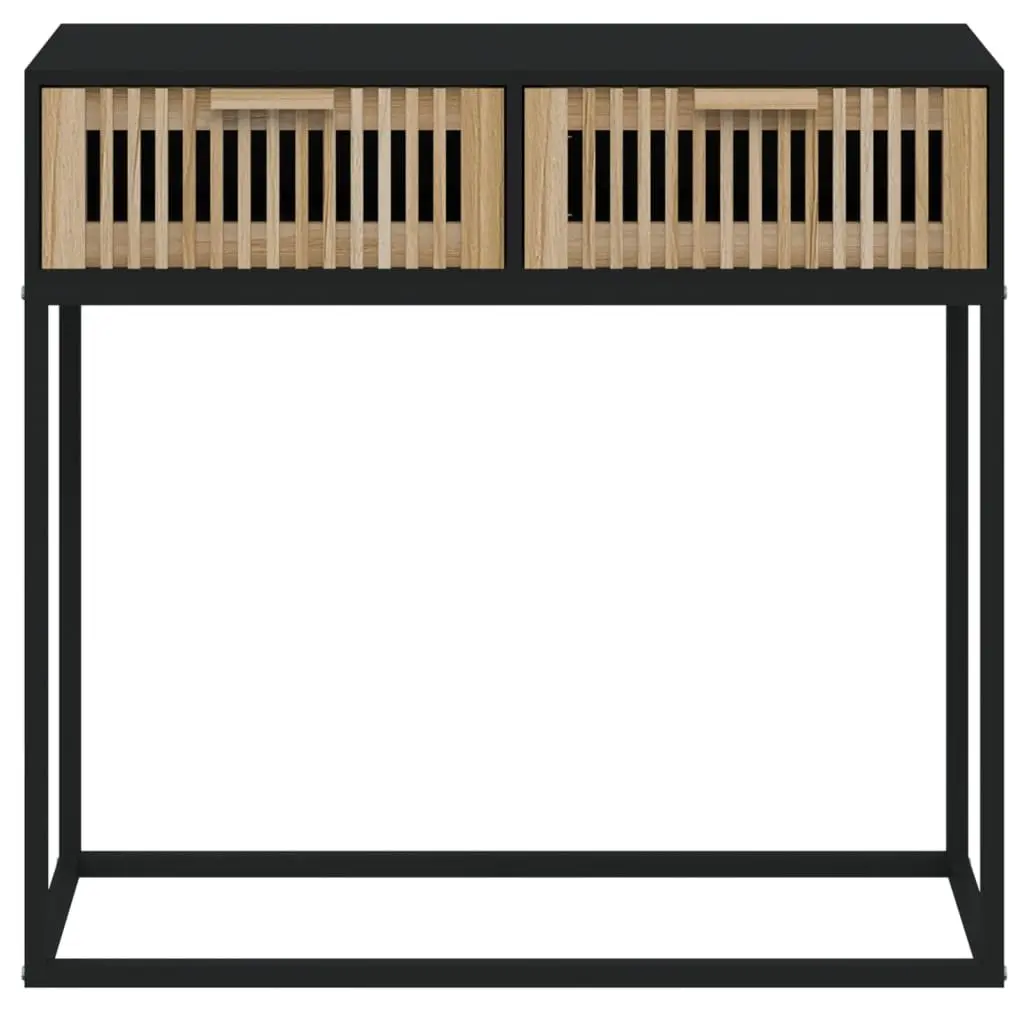 Black Console Table 80x30x75 cm for Hallway