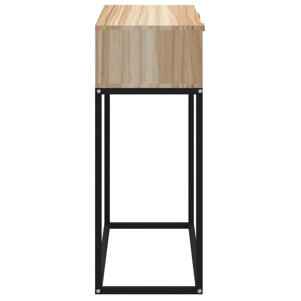 Console Table with Engineered Wood and Metal Feet