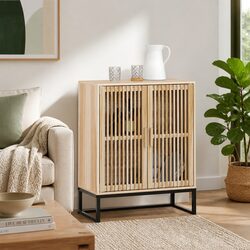 Sturdy Brown Sideboard Storage Cabinet 60x30x75cm