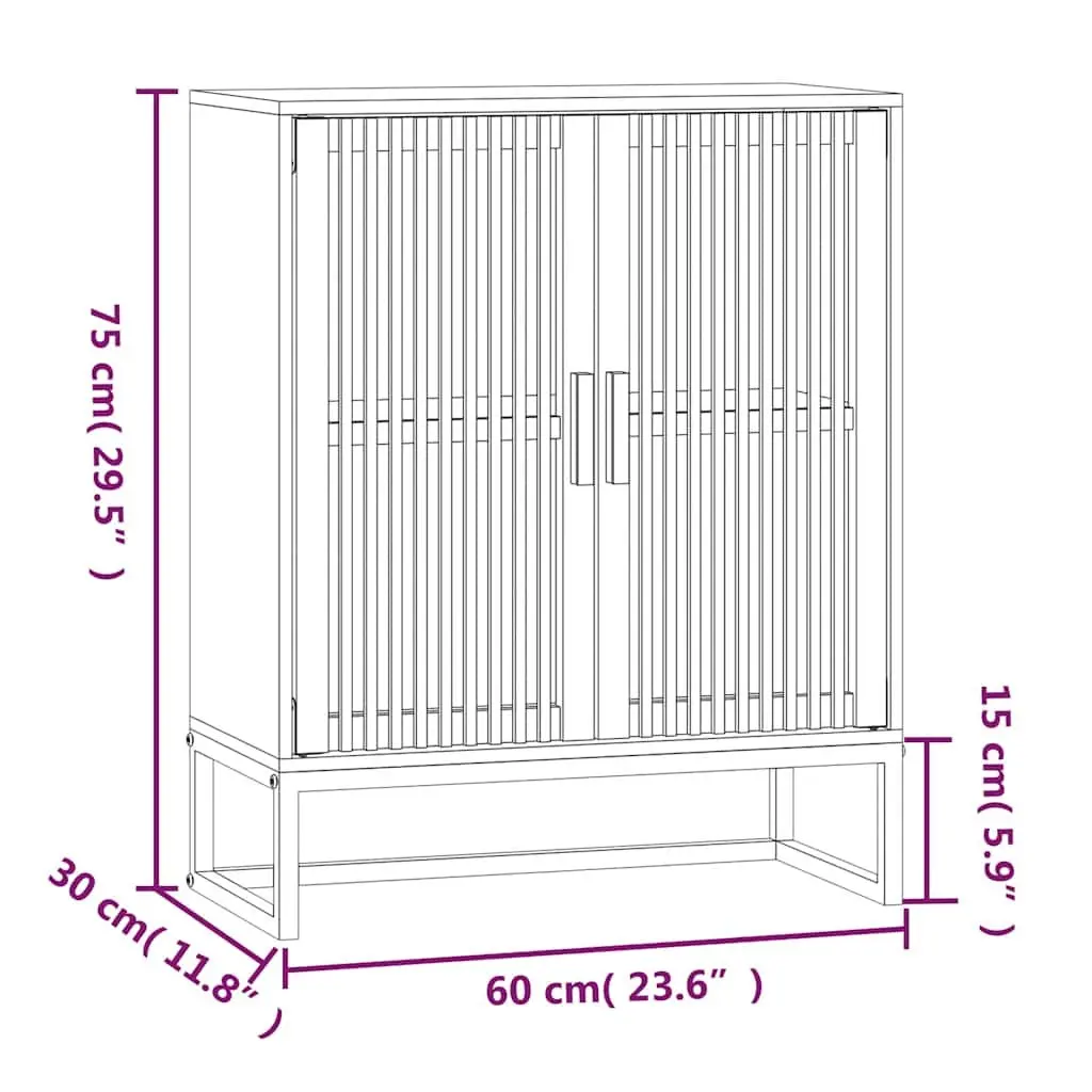 Brown Sideboard Storage Cabinet 60x30x75cm