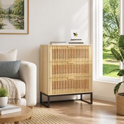Brown Engineered Wood Storage Sideboard Cabinet 60x30x75 cm