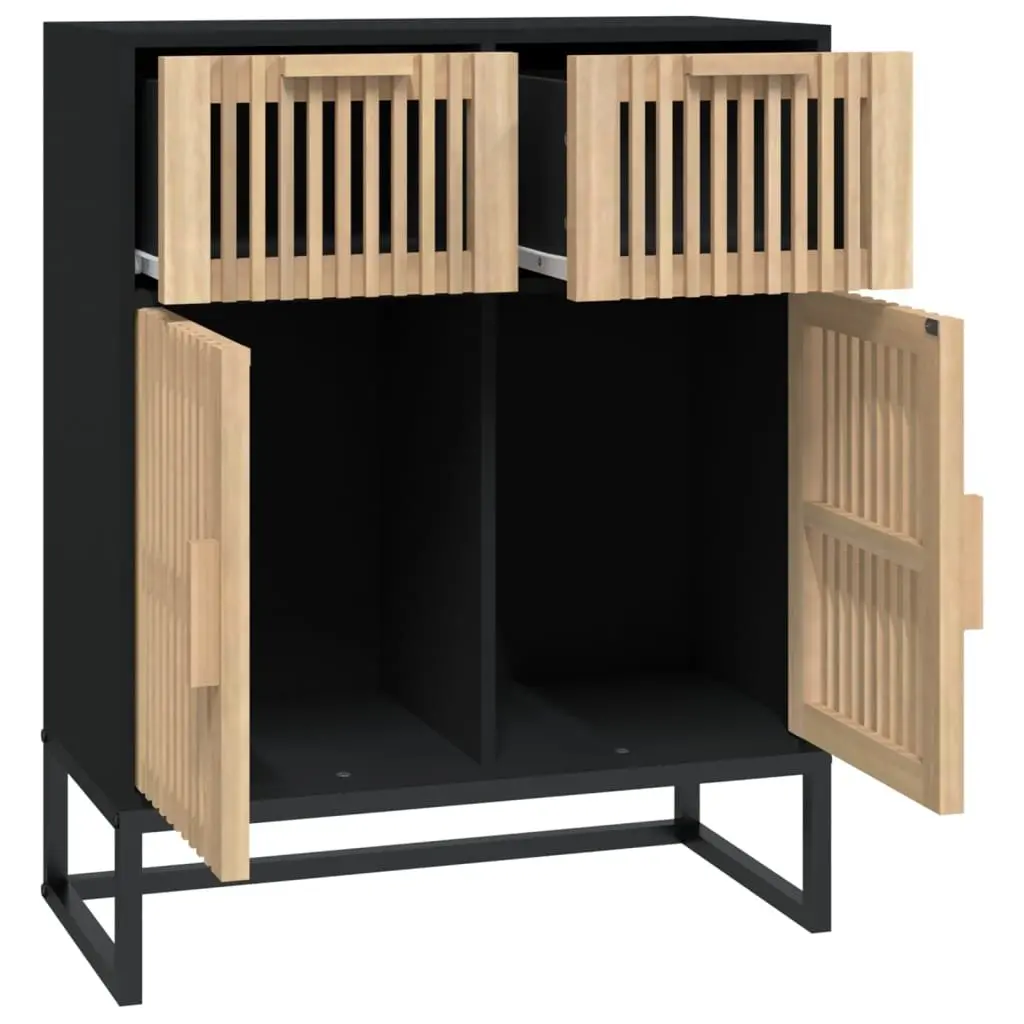Black Sideboard Storage Cabinet 60x30x75cm