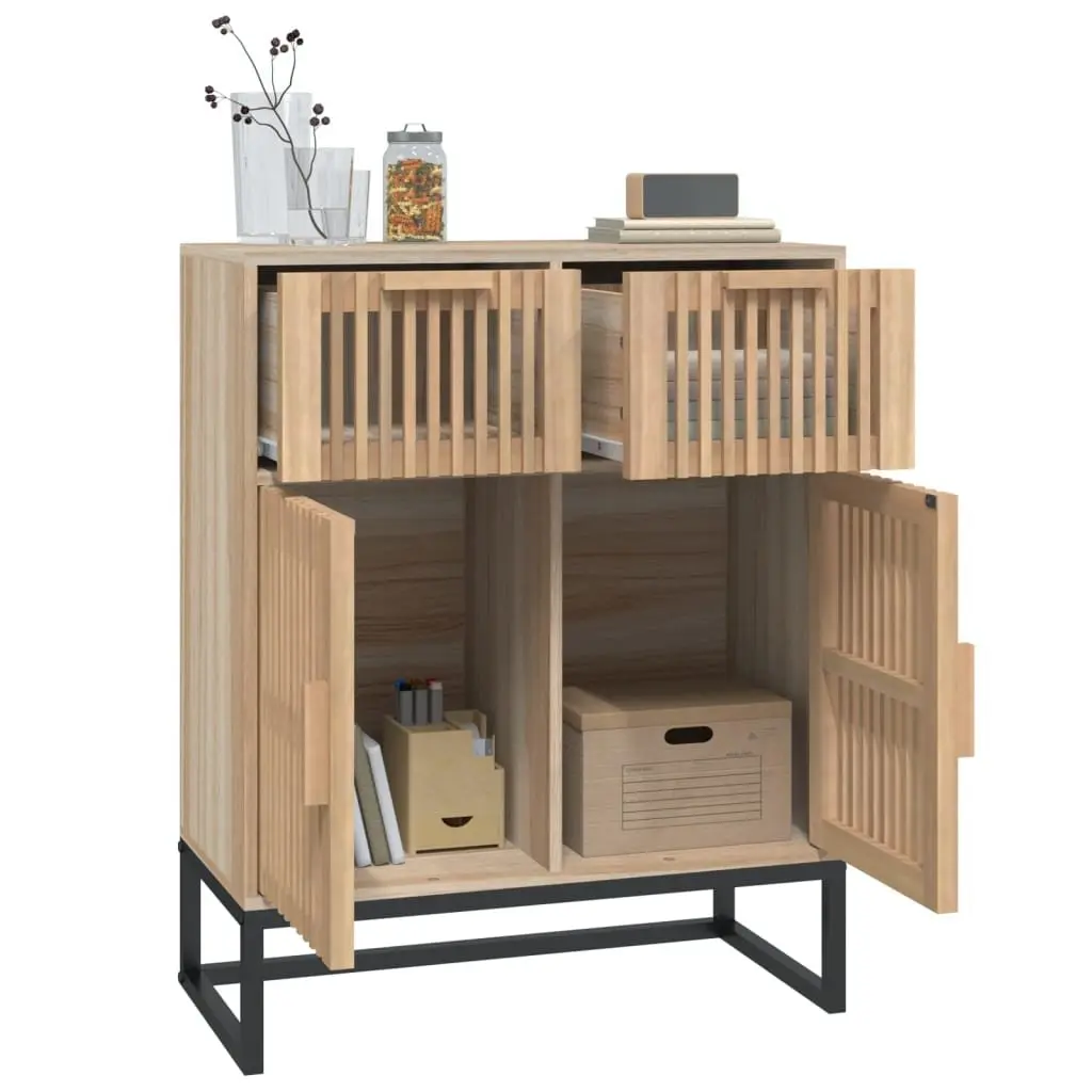 Brown Storage Sideboard Cabinet 60x30x75 cm