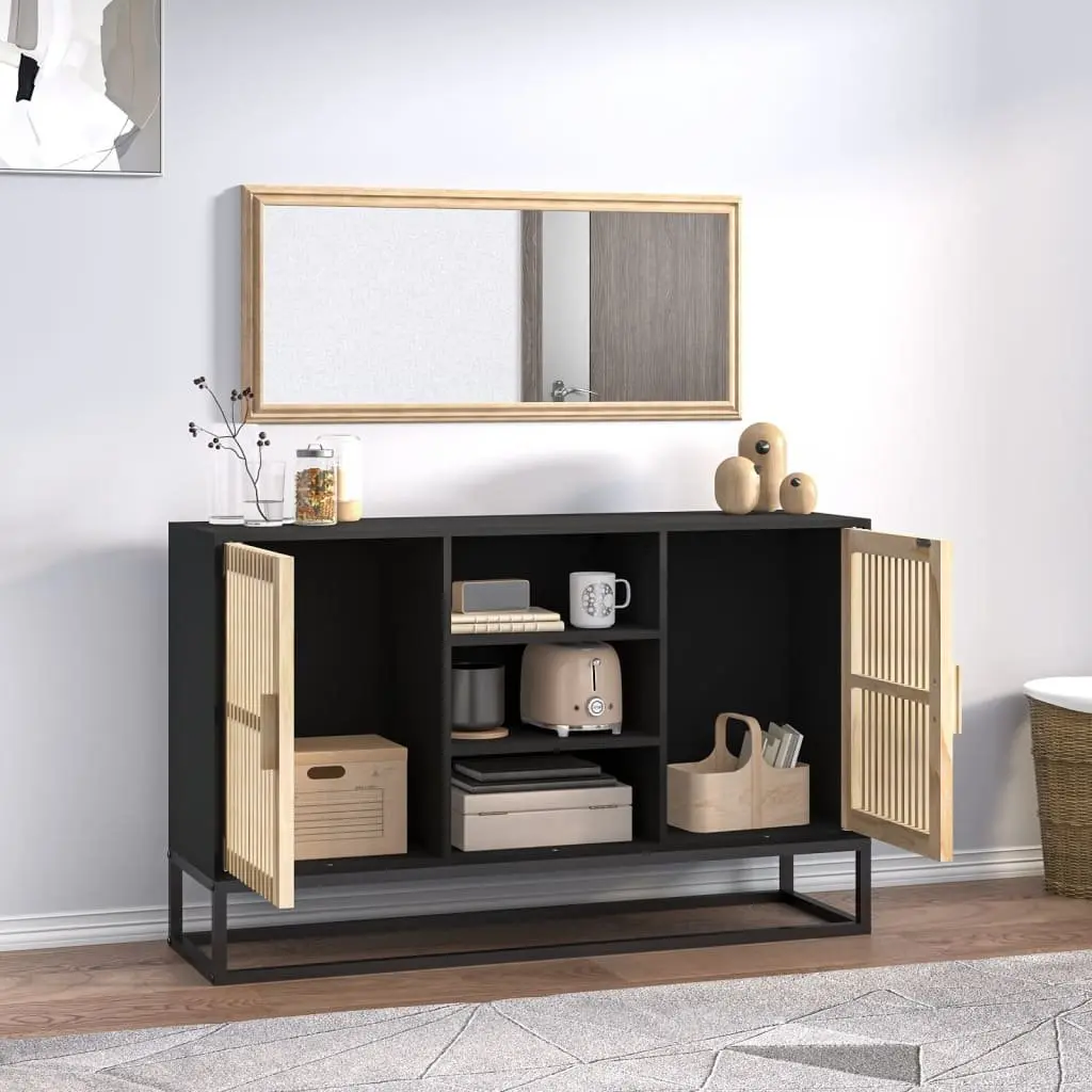 Black Sideboard 105x30x65 cm Storage Cabinet