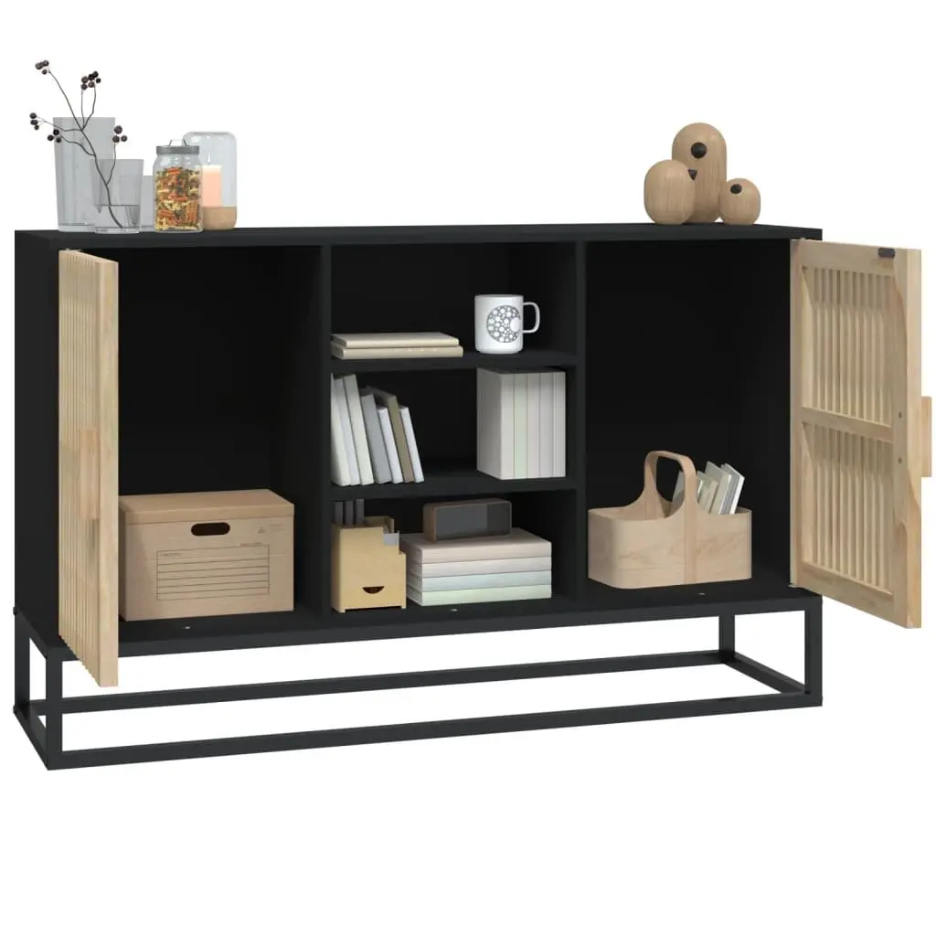 Black Sideboard 105x30x65 cm Storage Cabinet