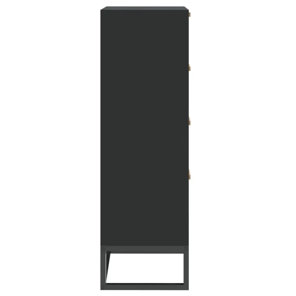 Black Highboard Storage Cabinet with Strong Build