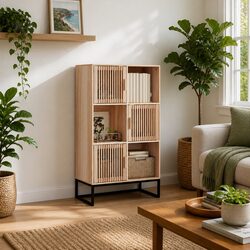 Highboard Storage Cabinet 70x35x125cm Brown Engineered Wood