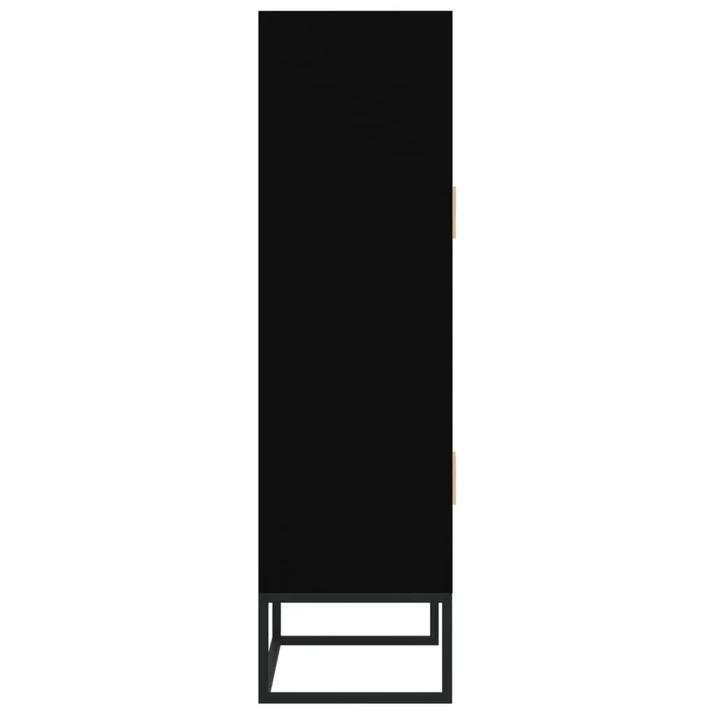 Black Highboard Storage Cabinet 70x35x125 cm