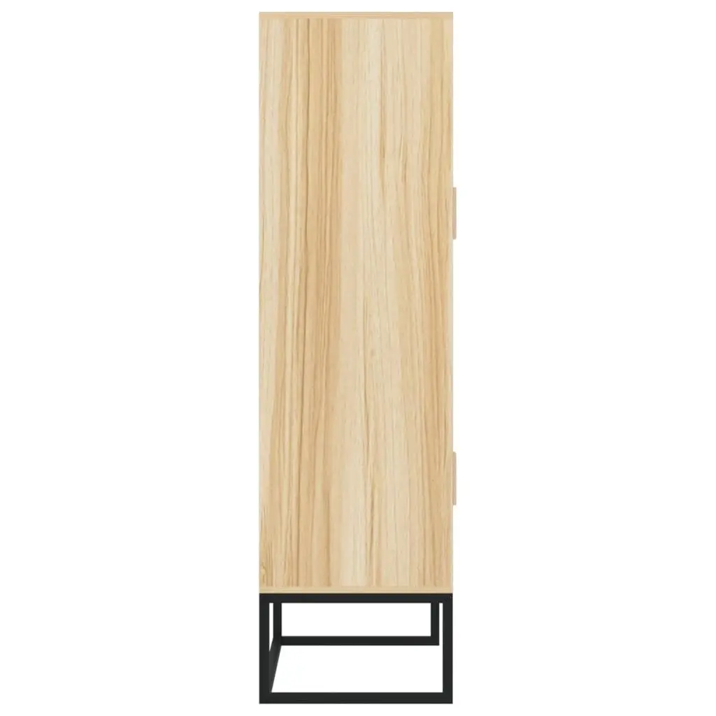 Storage Highboard Cabinet Engineered Wood 70x35x125cm Brown