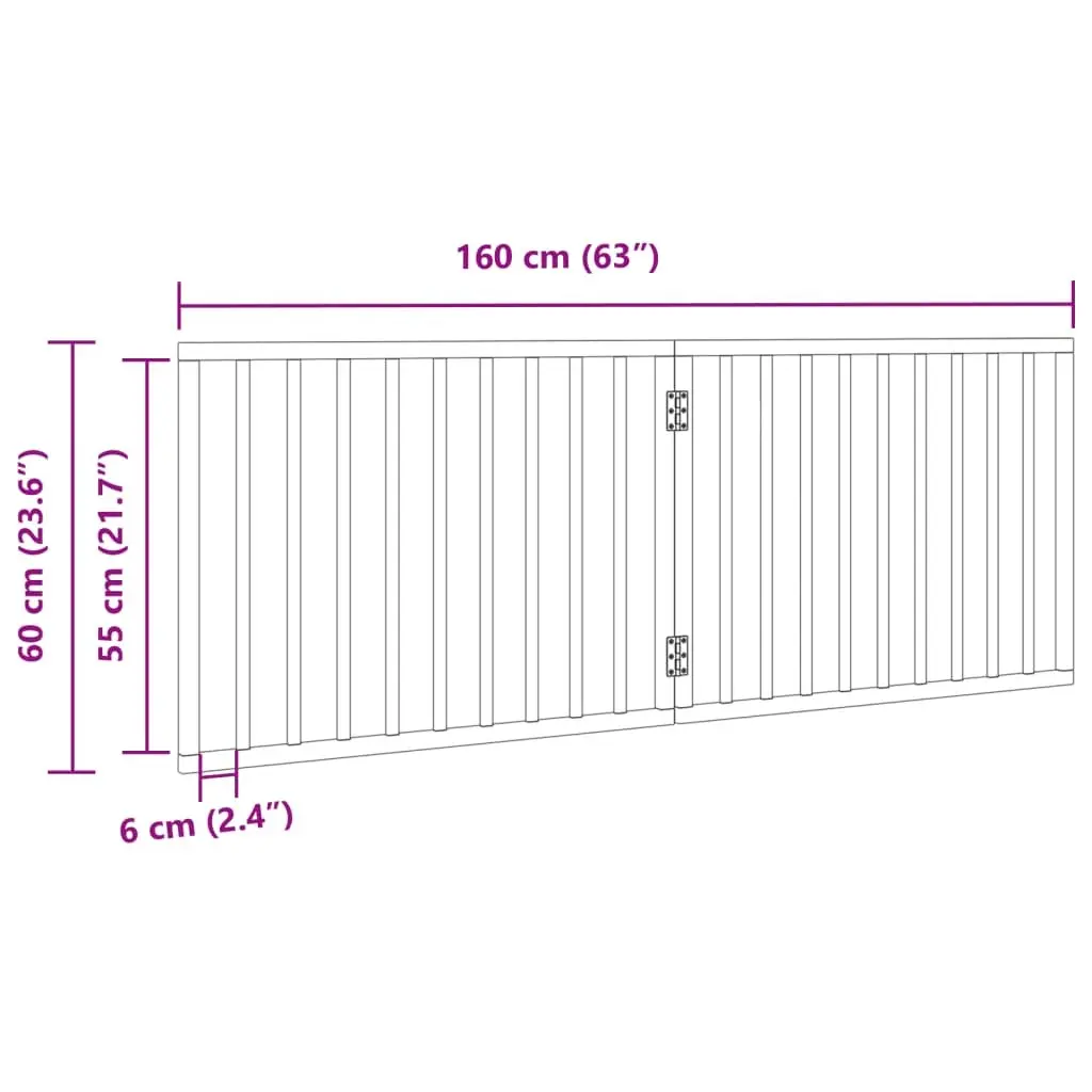 Foldable Dog Gate with 2 Panels, 160cm Height