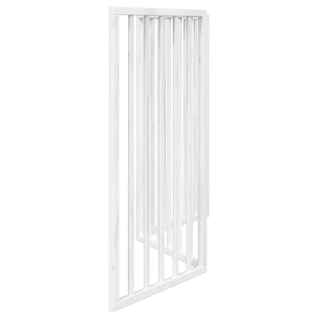 Foldable 3-Panel Dog Gate in White for Pet Safety