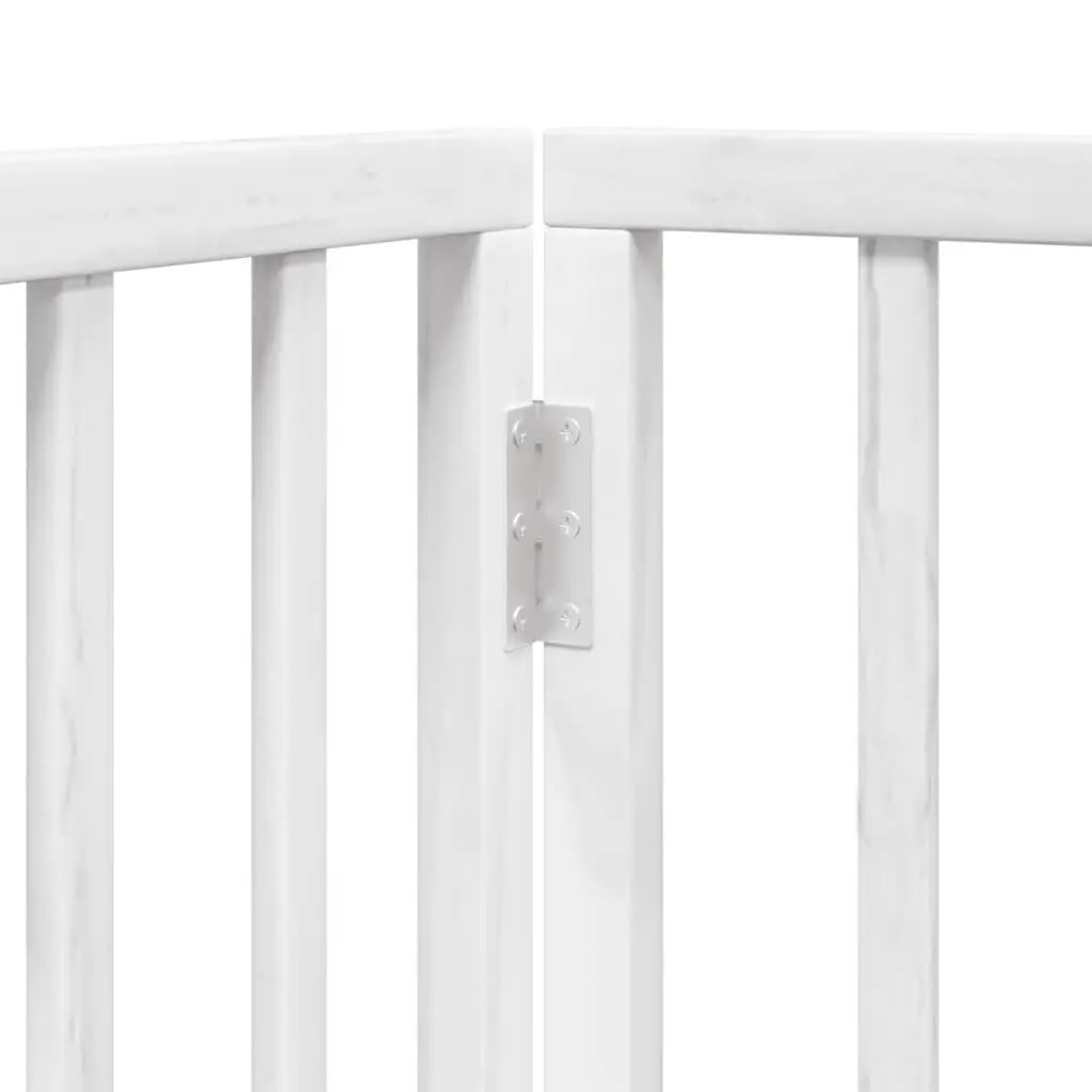Foldable Dog Gate with 4 Panels in White