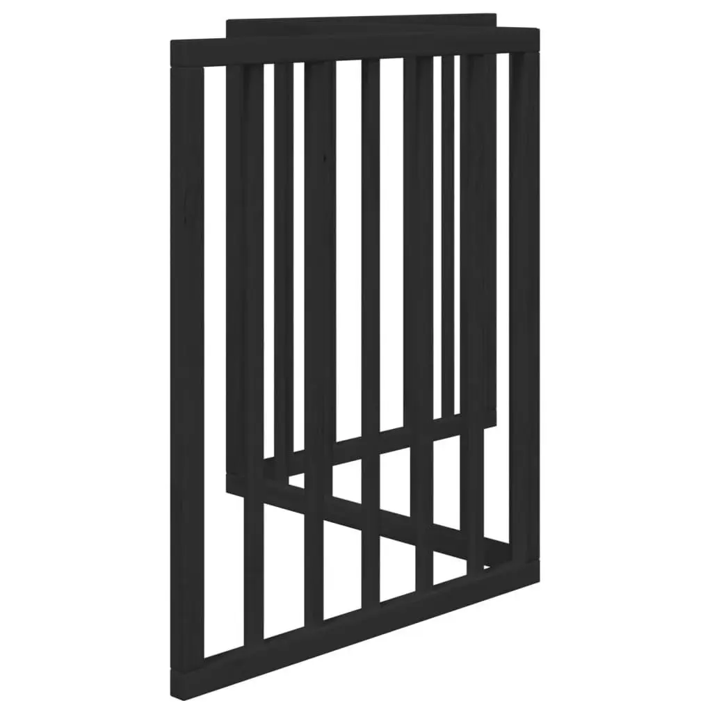 3-Panel Foldable Dog Gate in Black