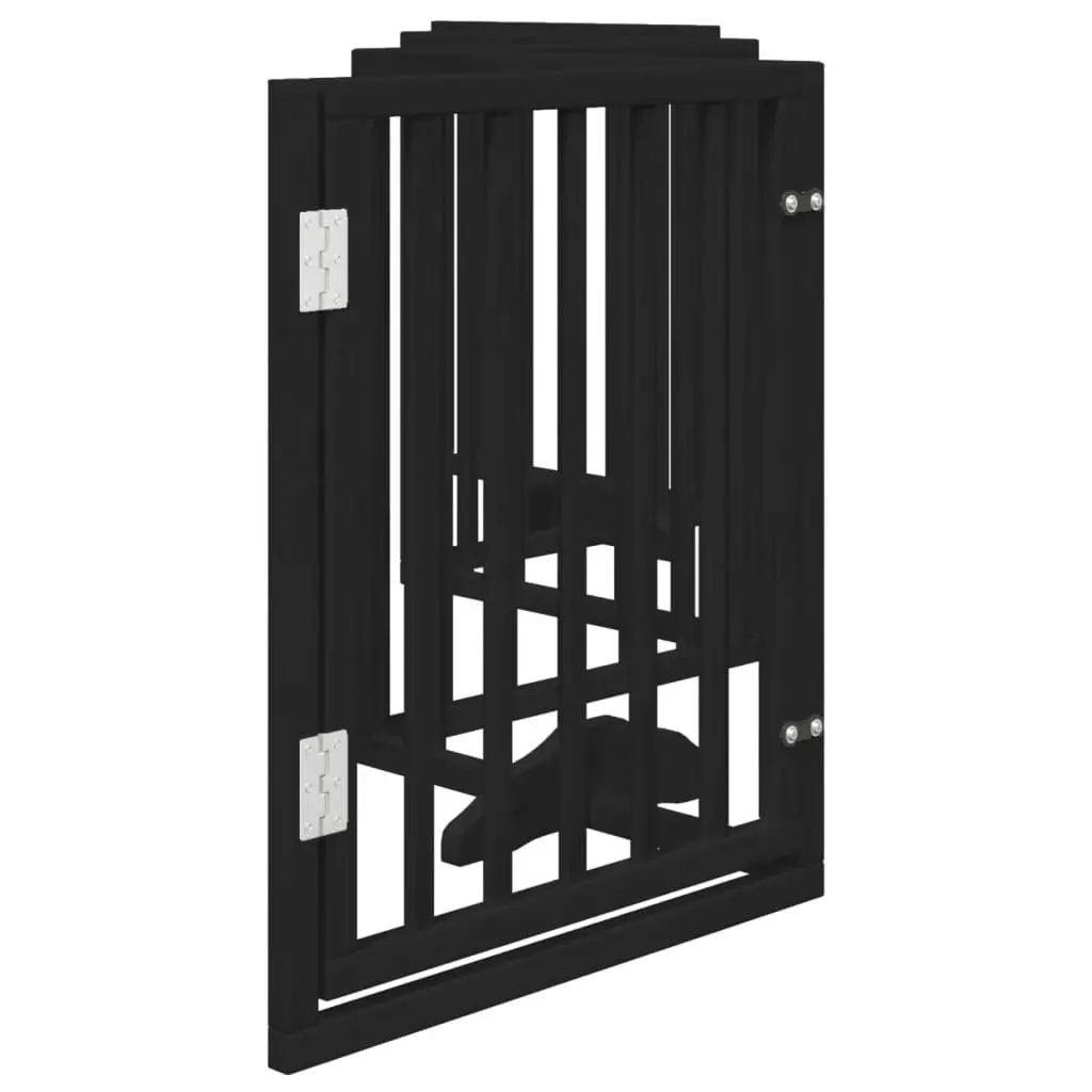 6-Panel Foldable Dog Gate in Black