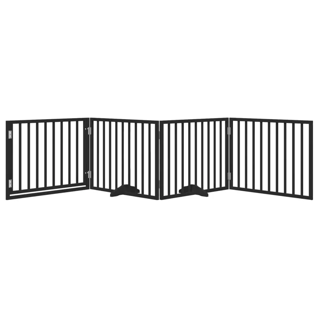 Foldable 4-Panel Dog Gate with Door