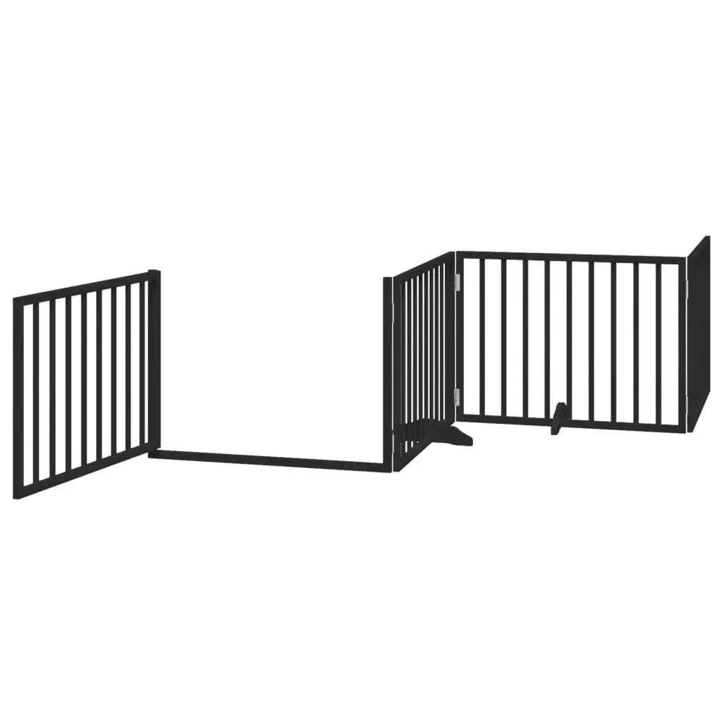 Foldable 4-Panel Dog Gate with Door