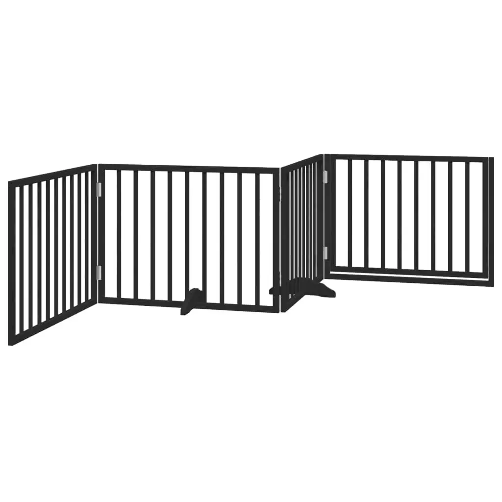 Foldable 4-Panel Dog Gate with Door