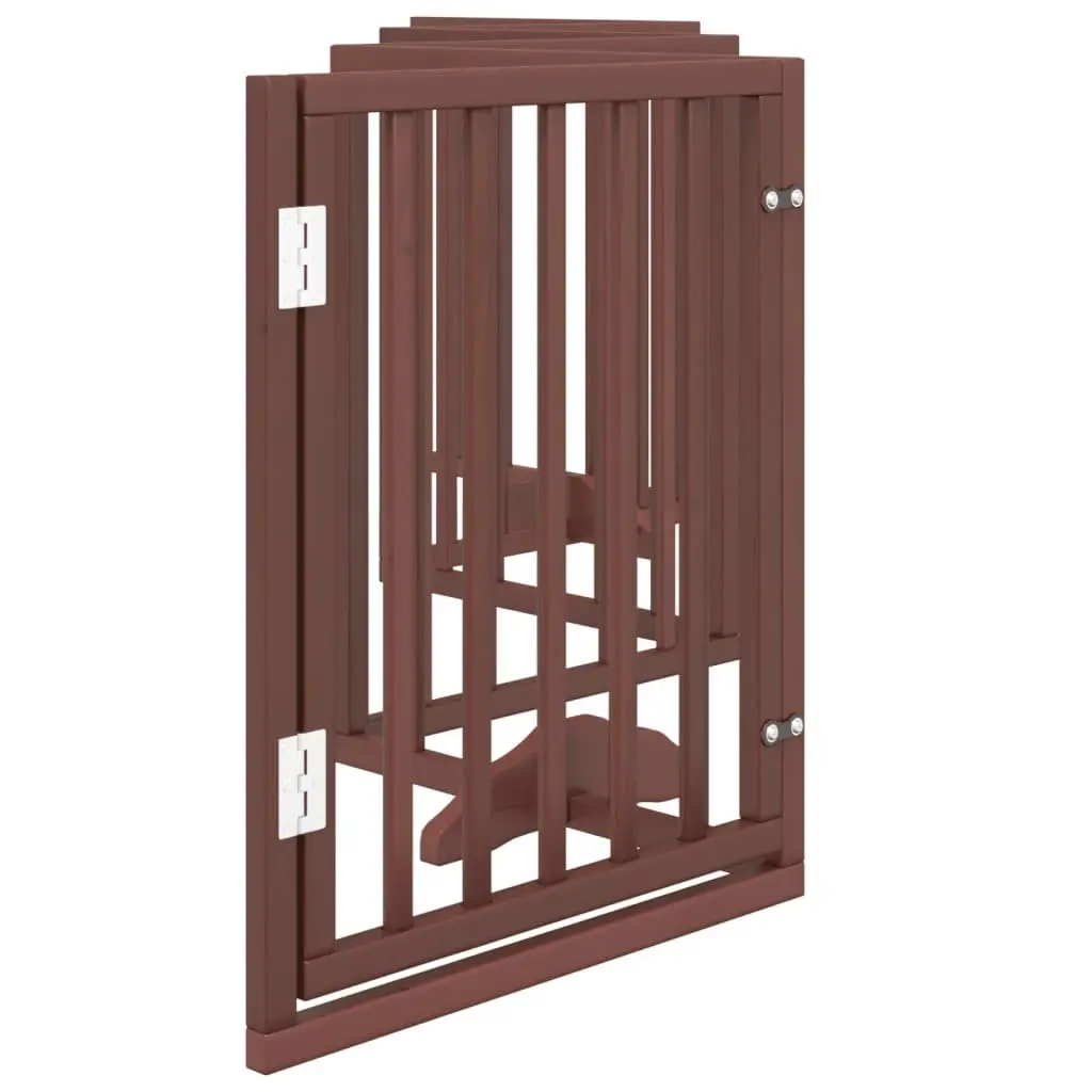 Brown 6-Panel Foldable Dog Gate 300cm