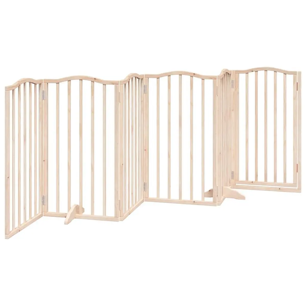 Foldable 6 Panel Dog Gate with Secure Door