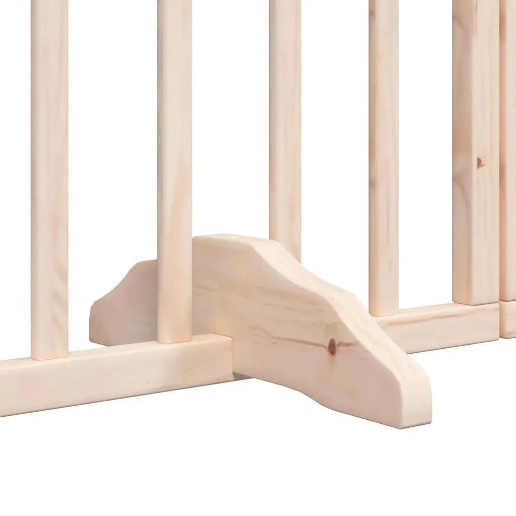 Foldable 6 Panel Dog Gate with Secure Door