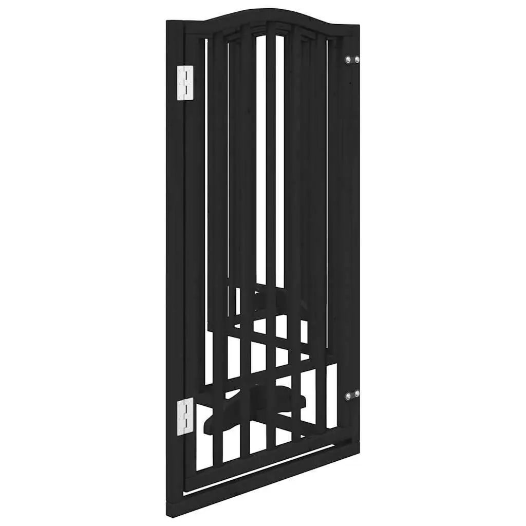 6-Panel Foldable Dog Gate in Black